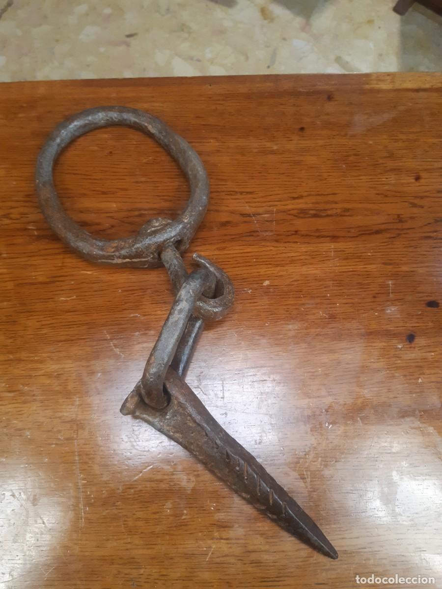 Antig&uuml;edades: ARGOLLA PARA ATAR ANIMALES . s. XVIII - Foto 1