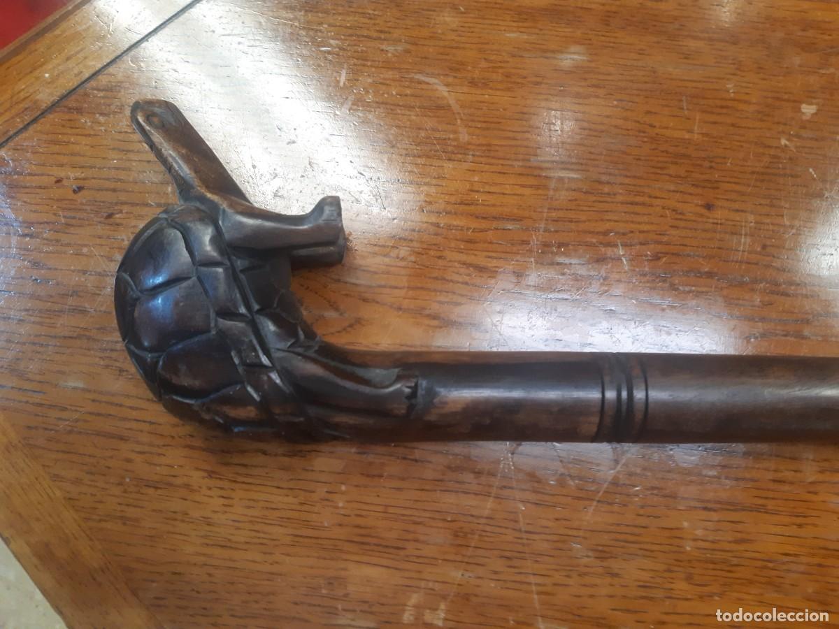 Antig&uuml;edades: BASTON CON EMPU&Ntilde;ADURA DE TORTUGA. - Foto 3