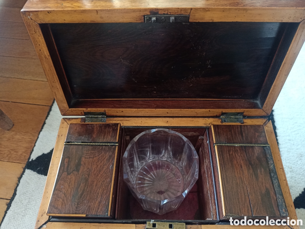 Antig&uuml;edades: caja de t&eacute; inglesa antigua - Foto 3