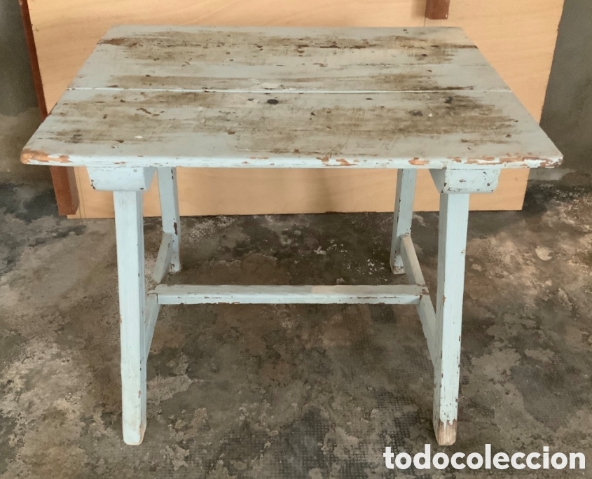 Antig&uuml;edades: Lote de 3 mesas de madera peque&ntilde;as - Foto 2