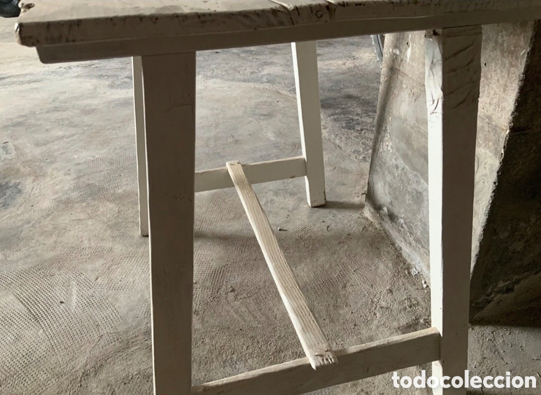 Antig&uuml;edades: Lote de 3 mesas de madera peque&ntilde;as - Foto 5