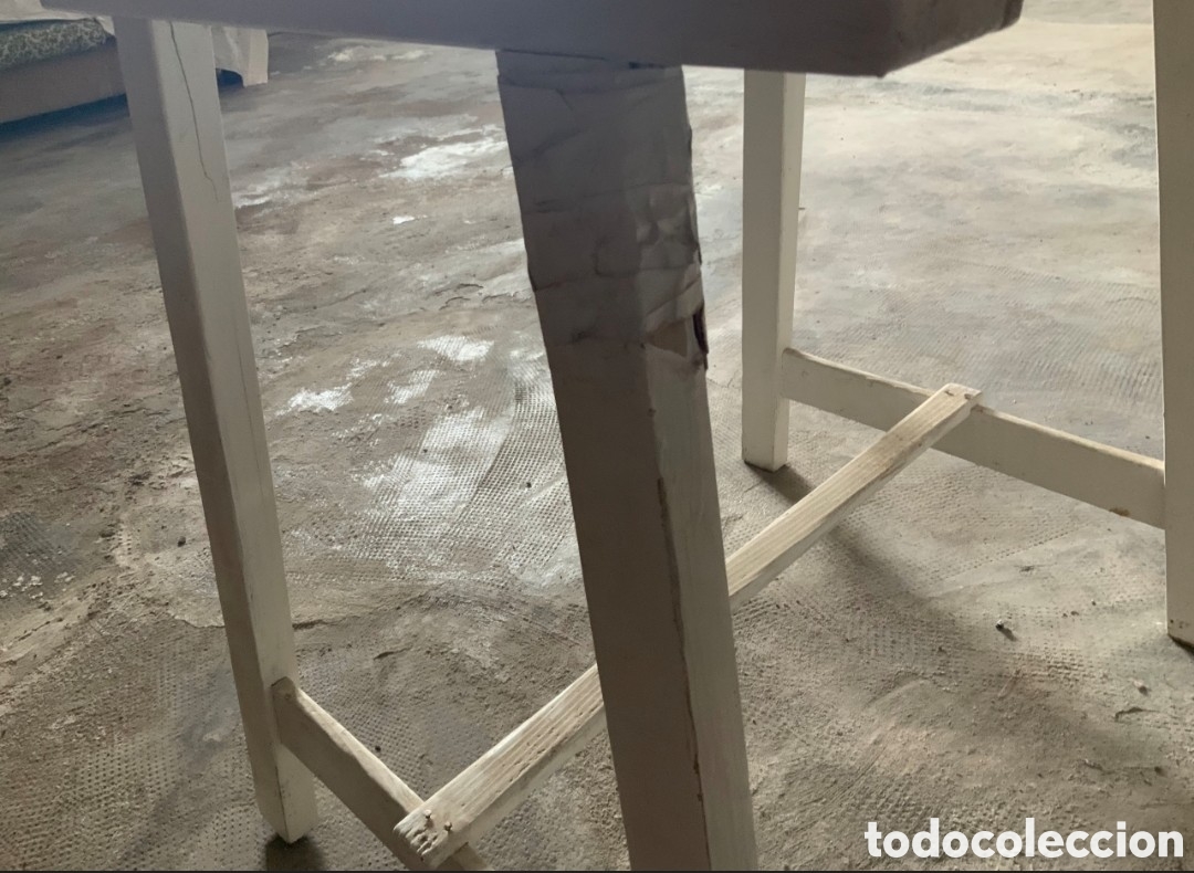 Antig&uuml;edades: Lote de 3 mesas de madera peque&ntilde;as - Foto 8