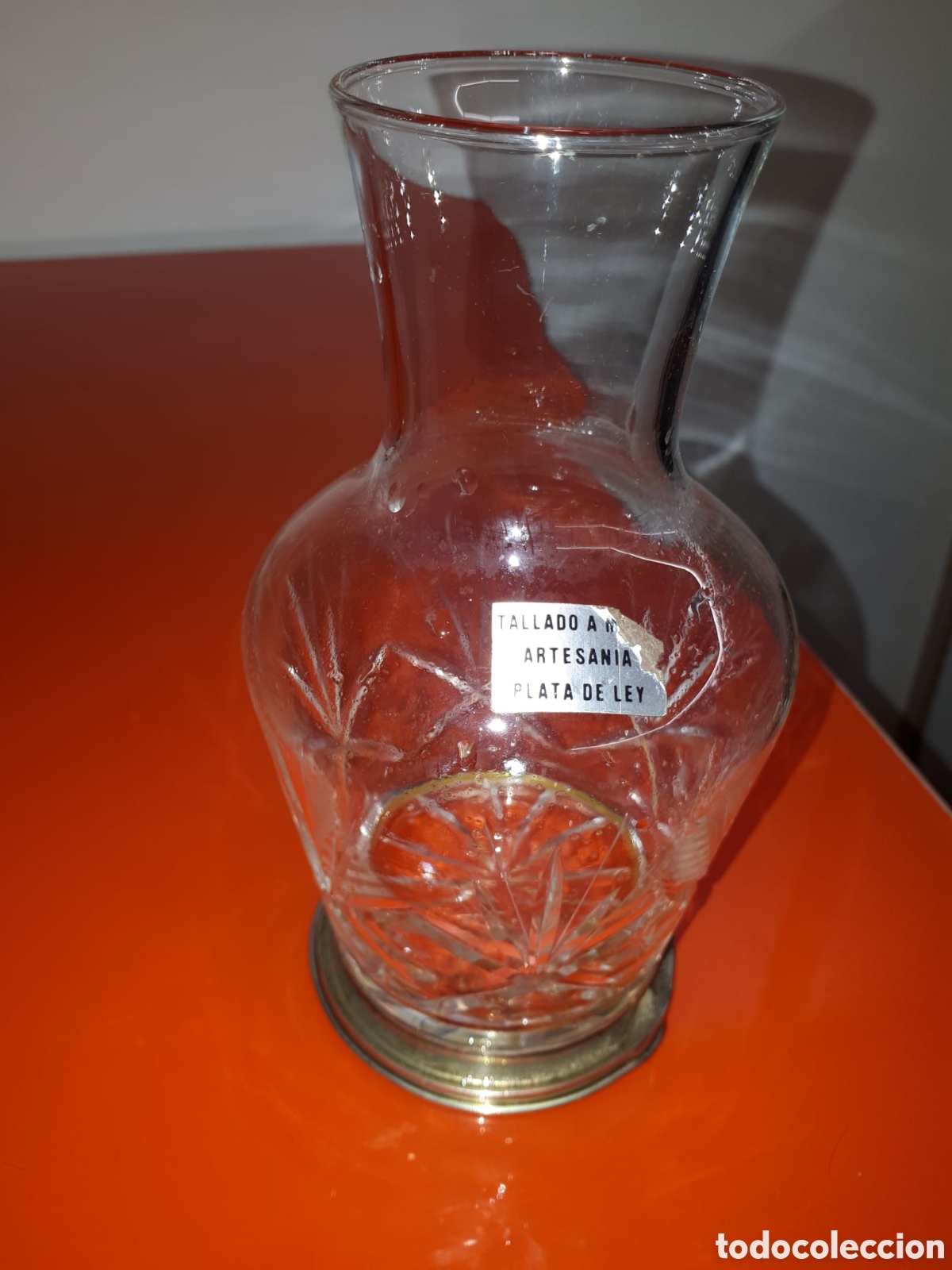 Antig&uuml;edades: JARRA-BOTELLA CON VASO, CRISTAL Y PLATA - Foto 2