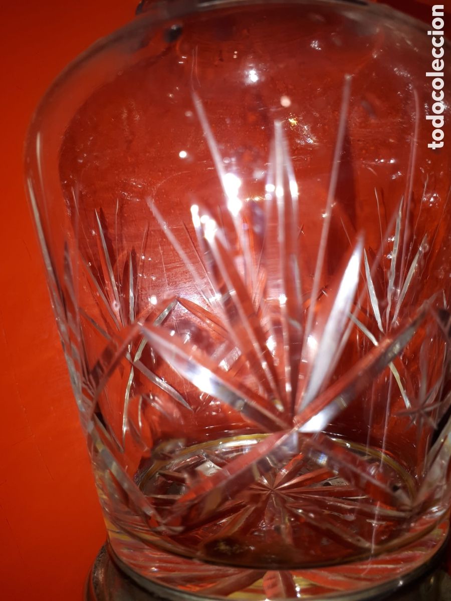 Antig&uuml;edades: JARRA-BOTELLA CON VASO, CRISTAL Y PLATA - Foto 4