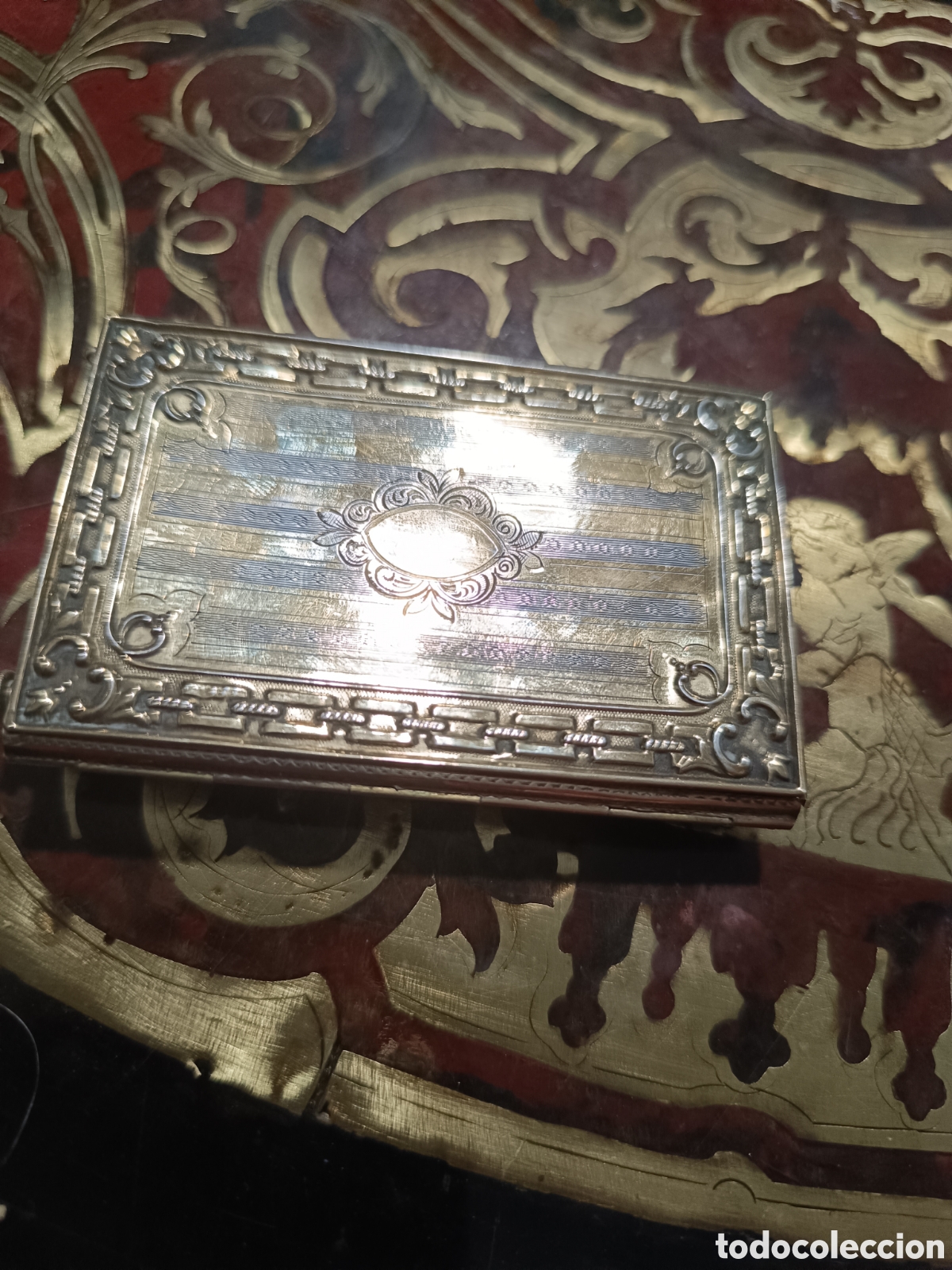 Antig&uuml;edades: Carnet de baile de plata &rdquo;RECUERDO&rdquo; - Foto 2