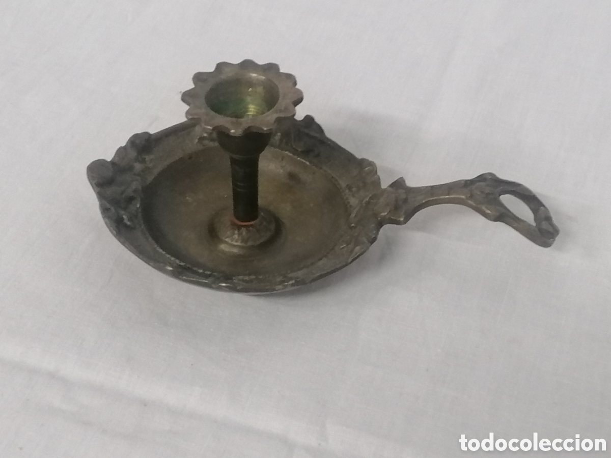 Antig&uuml;edades: Palmatoria de bronce antigua - Foto 1