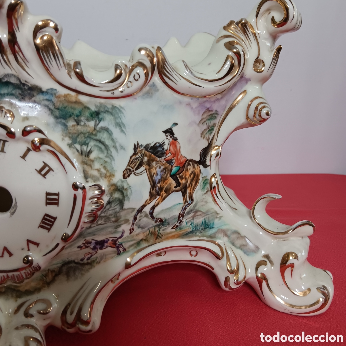 Antig&uuml;edades: BASE DE RELOJ DE PORCELANA - Foto 3