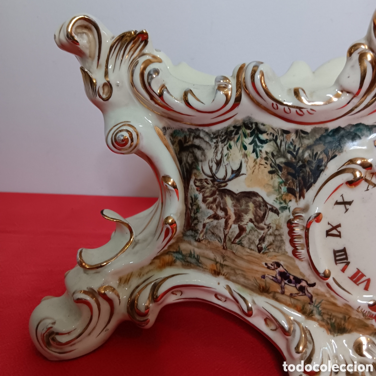 Antig&uuml;edades: BASE DE RELOJ DE PORCELANA - Foto 4