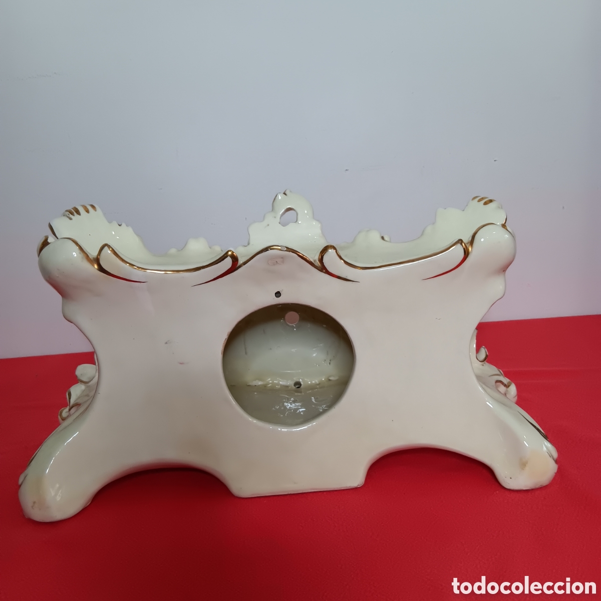 Antig&uuml;edades: BASE DE RELOJ DE PORCELANA - Foto 5