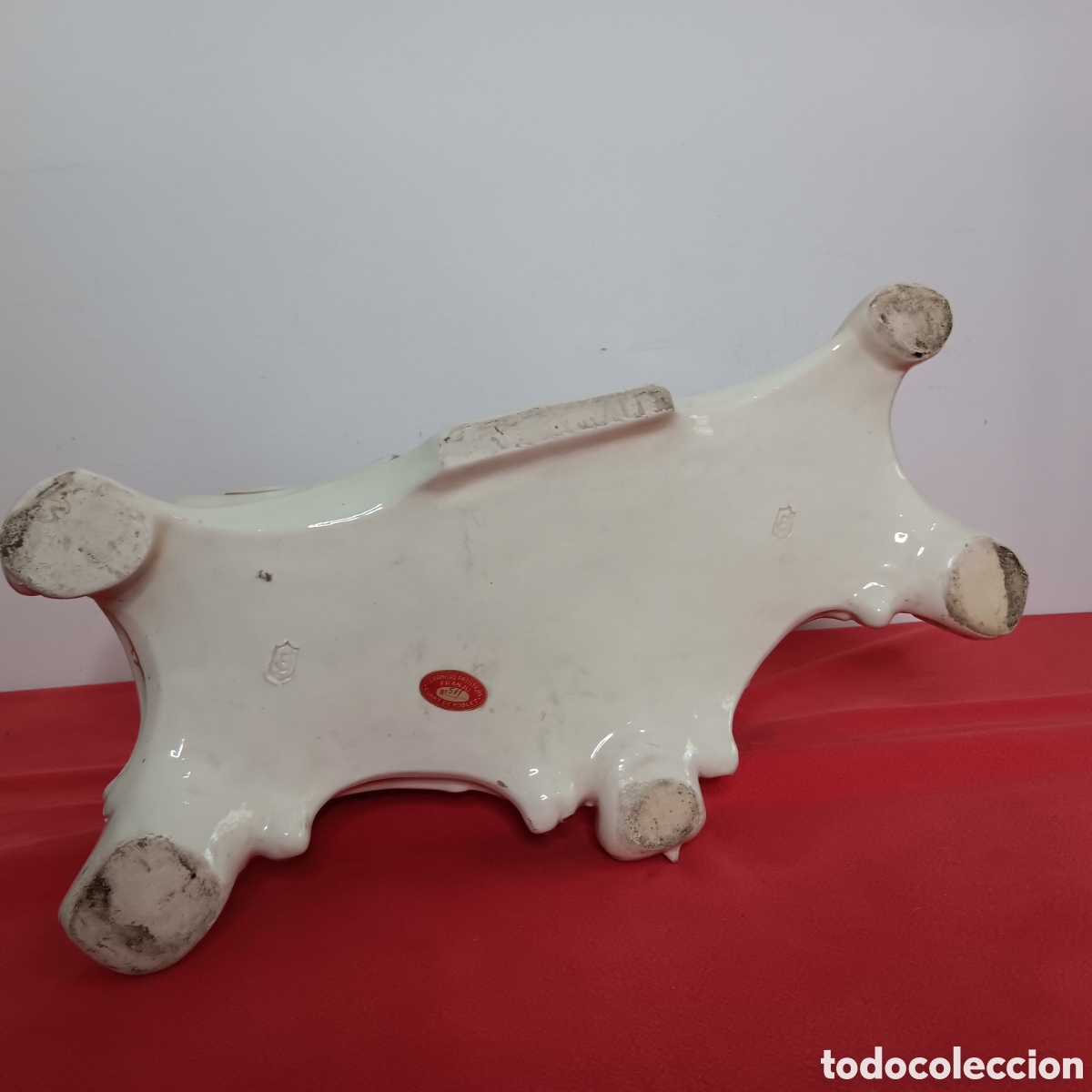 Antig&uuml;edades: BASE DE RELOJ DE PORCELANA - Foto 6
