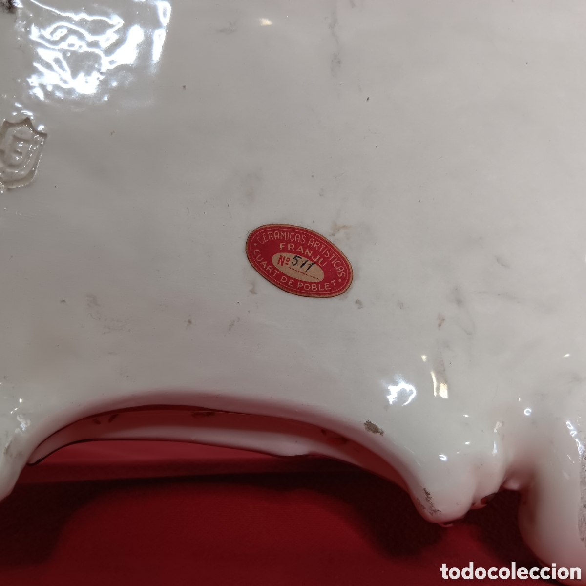 Antig&uuml;edades: BASE DE RELOJ DE PORCELANA - Foto 7