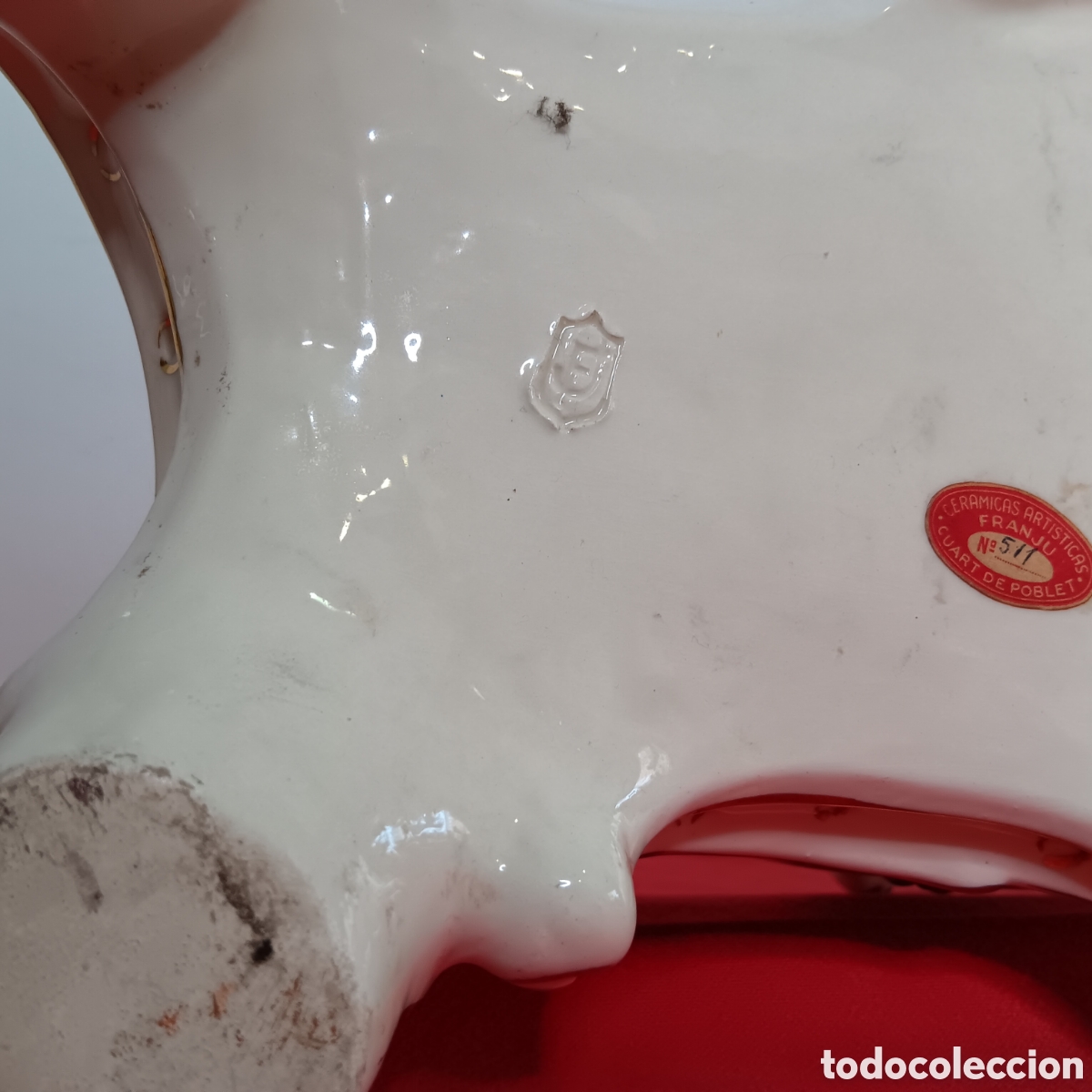 Antig&uuml;edades: BASE DE RELOJ DE PORCELANA - Foto 8