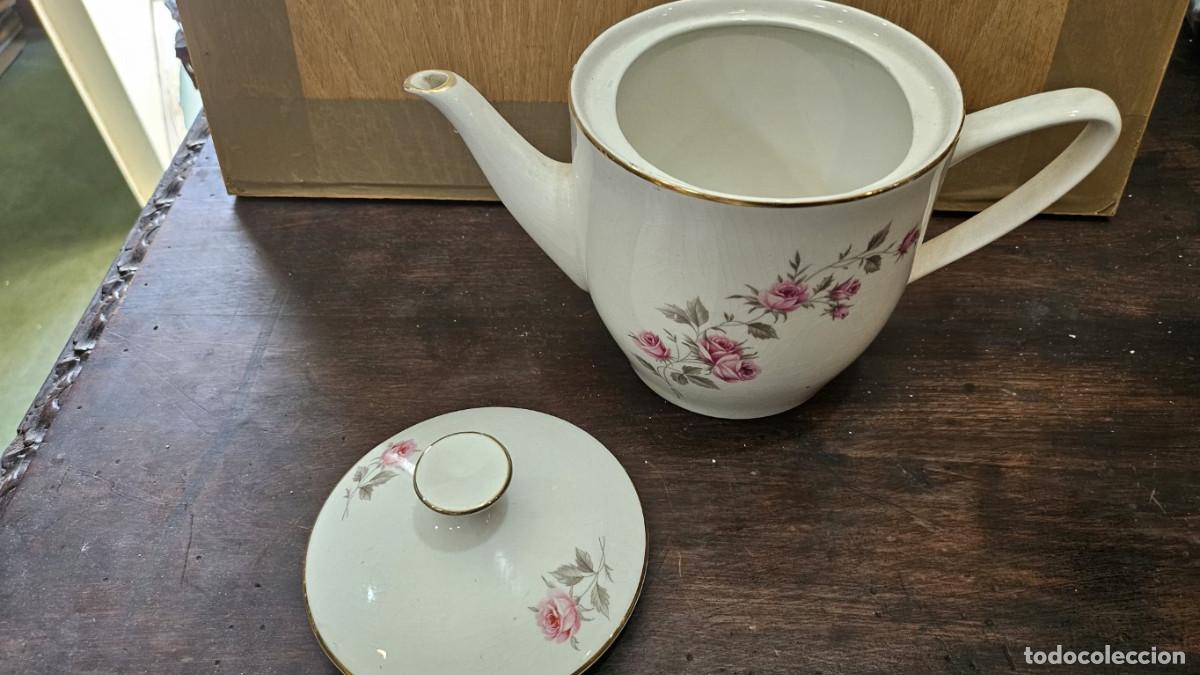 Antig&uuml;edades: tetera de porcelana flores - Foto 2
