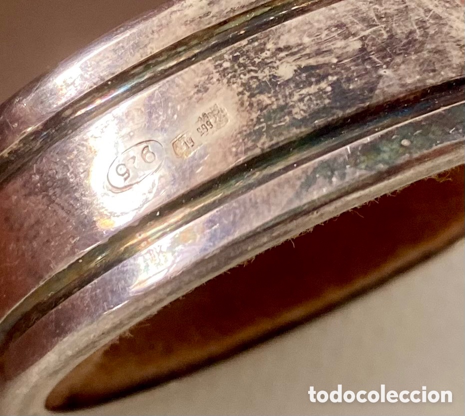 Antig&uuml;edades: Servilletero de plata contrastada - Foto 4