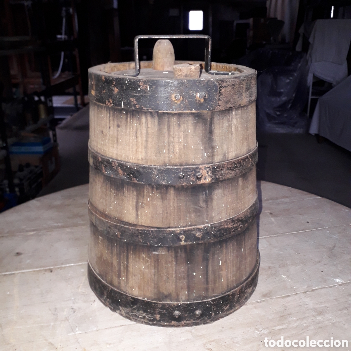 Antig&uuml;edades: Barril de madera para vino - Foto 2