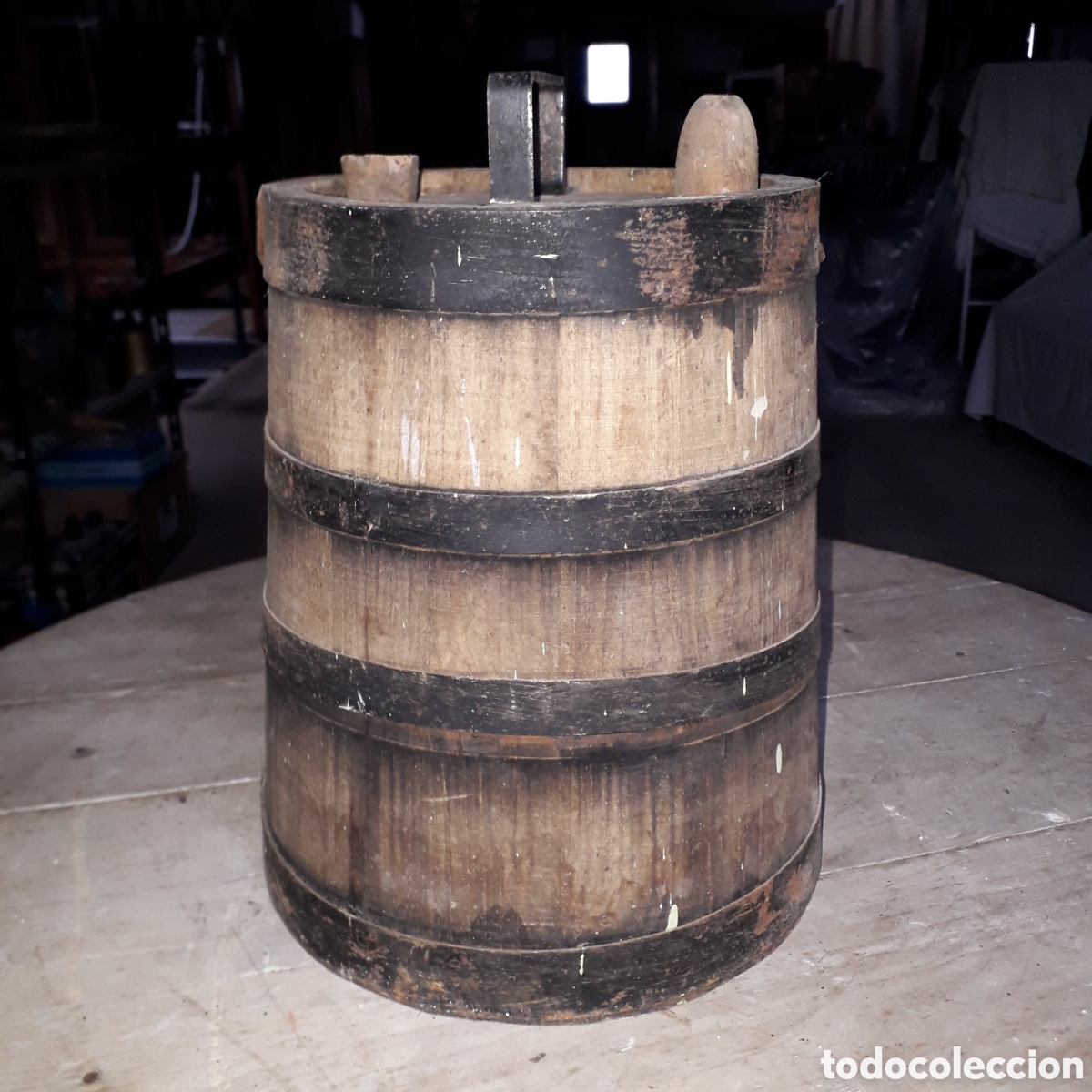 Antig&uuml;edades: Barril de madera para vino - Foto 3