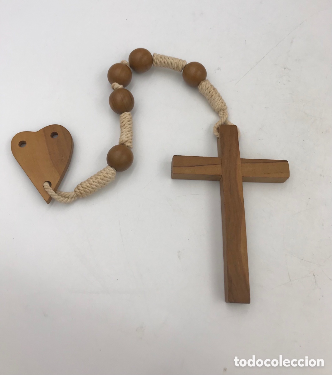 Antig&uuml;edades: Cruz peque&ntilde;a madera 13 x 9 cms. - Foto 2