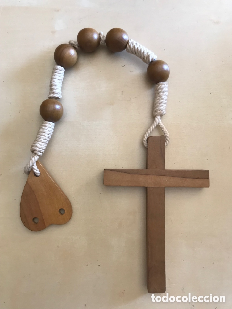 Antig&uuml;edades: Cruz peque&ntilde;a madera 13 x 9 cms. - Foto 3