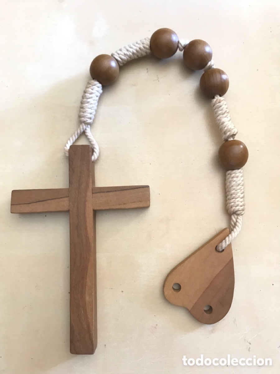 Antig&uuml;edades: Cruz peque&ntilde;a madera 13 x 9 cms. - Foto 1
