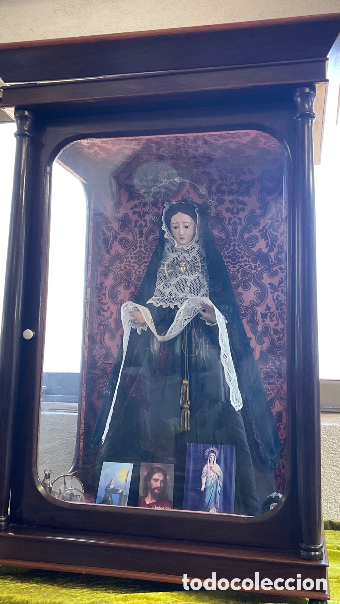 Antig&uuml;edades: Capipota virgen dolorosa 80CMS - Foto 1