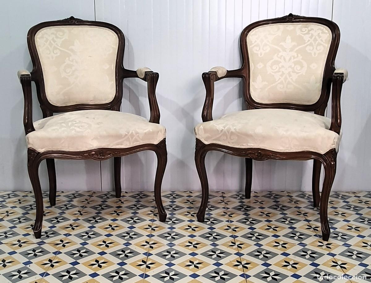Antig&uuml;edades: Pareja de sillones estilo Luis XV - Foto 1