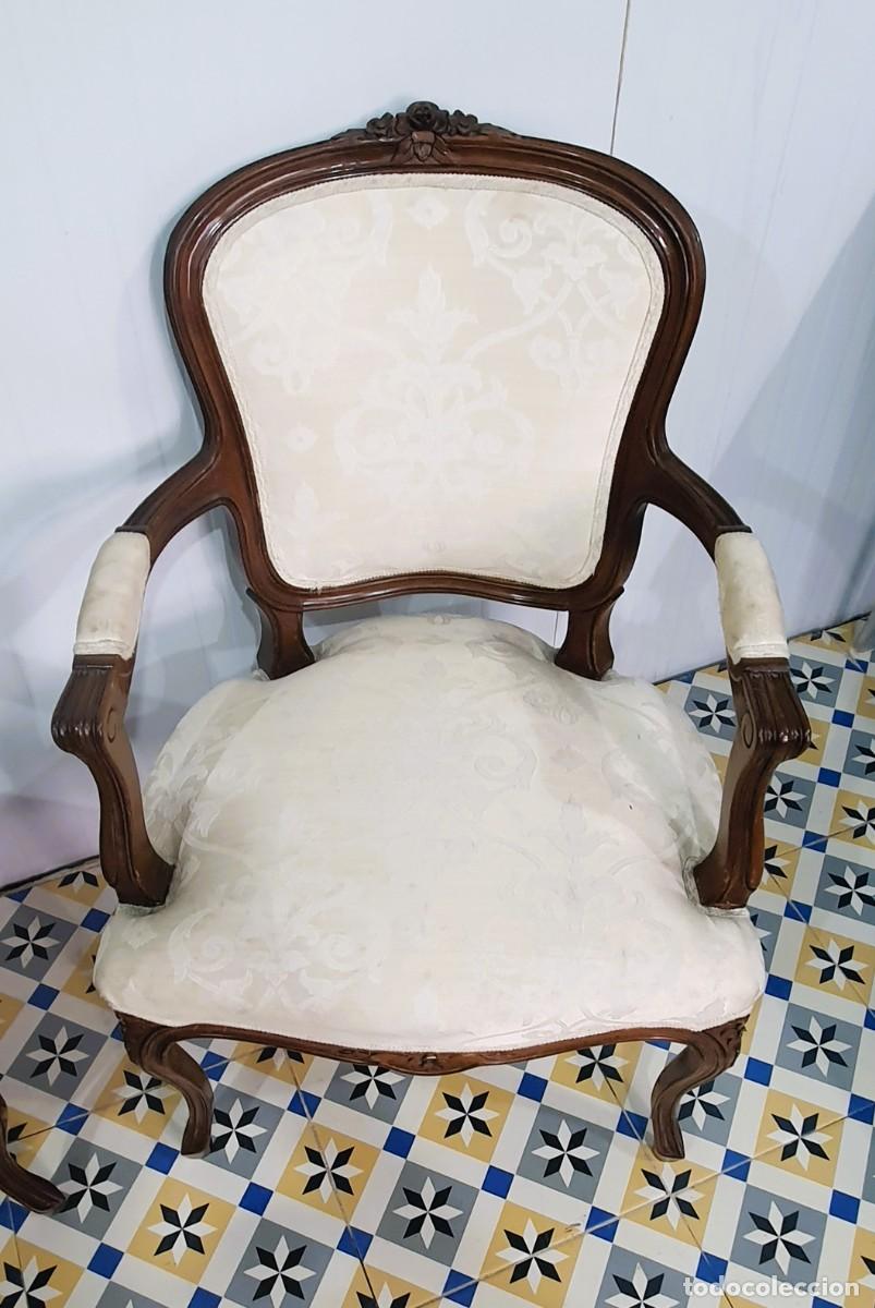 Antig&uuml;edades: Pareja de sillones estilo Luis XV - Foto 3