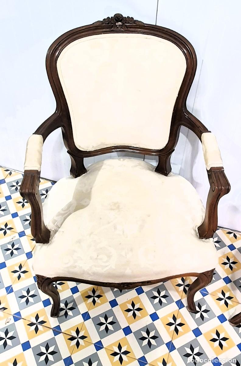 Antig&uuml;edades: Pareja de sillones estilo Luis XV - Foto 4