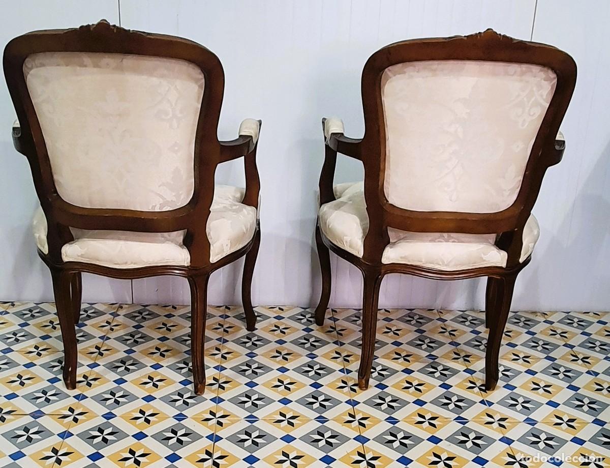 Antig&uuml;edades: Pareja de sillones estilo Luis XV - Foto 5