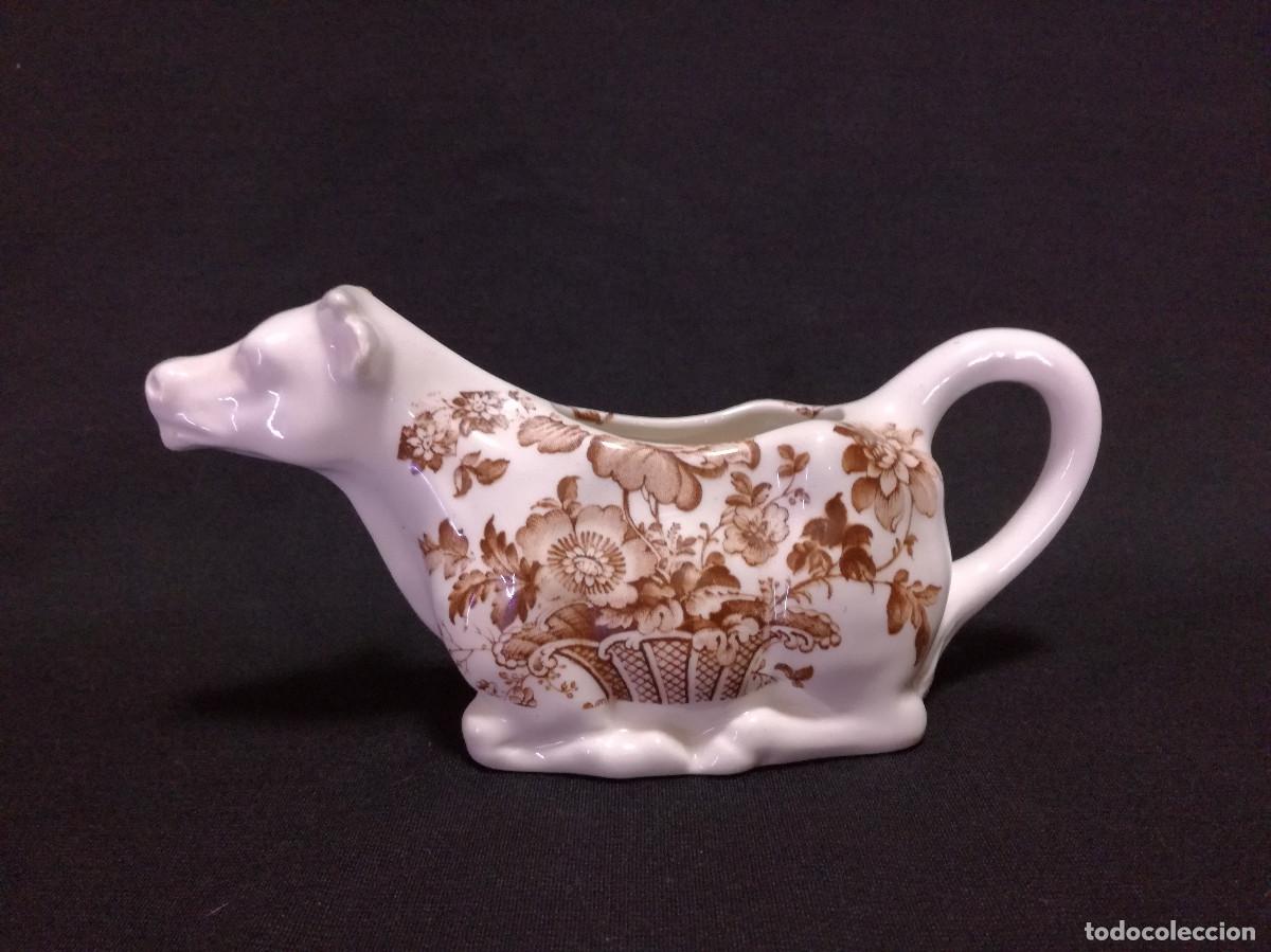 Antig&uuml;edades: ANTIGUA LECHERA DE CERAMICA INGLESA CROWN DEVON - Foto 1