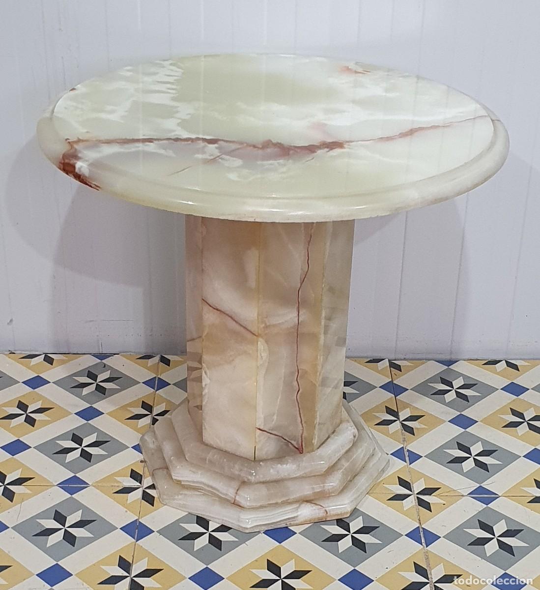 Antig&uuml;edades: Mesa auxiliar en marmol onix - Foto 2