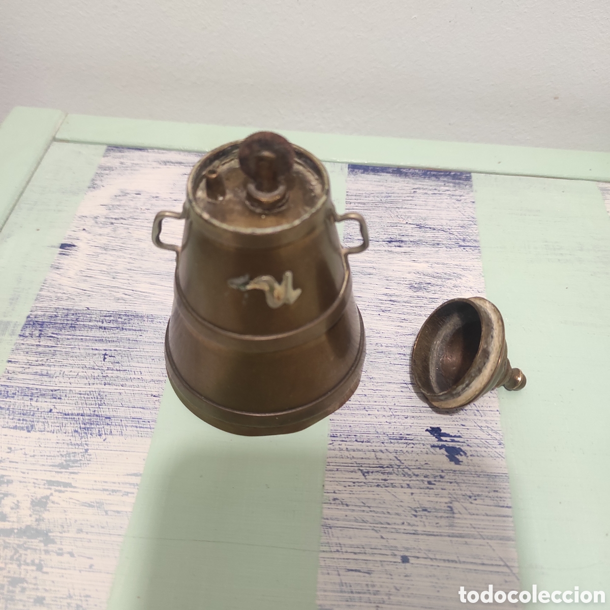 Antig&uuml;edades: Antiguo mechero de cobre - Foto 3