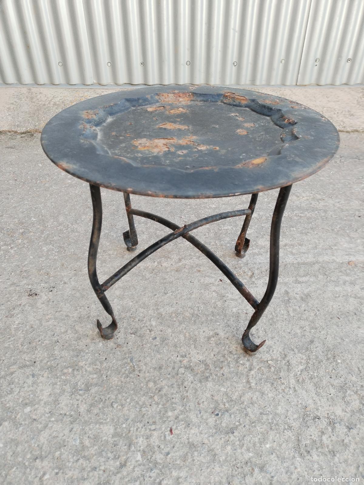 Antig&uuml;edades: mesa con bandeja redonda marroqui - Foto 2
