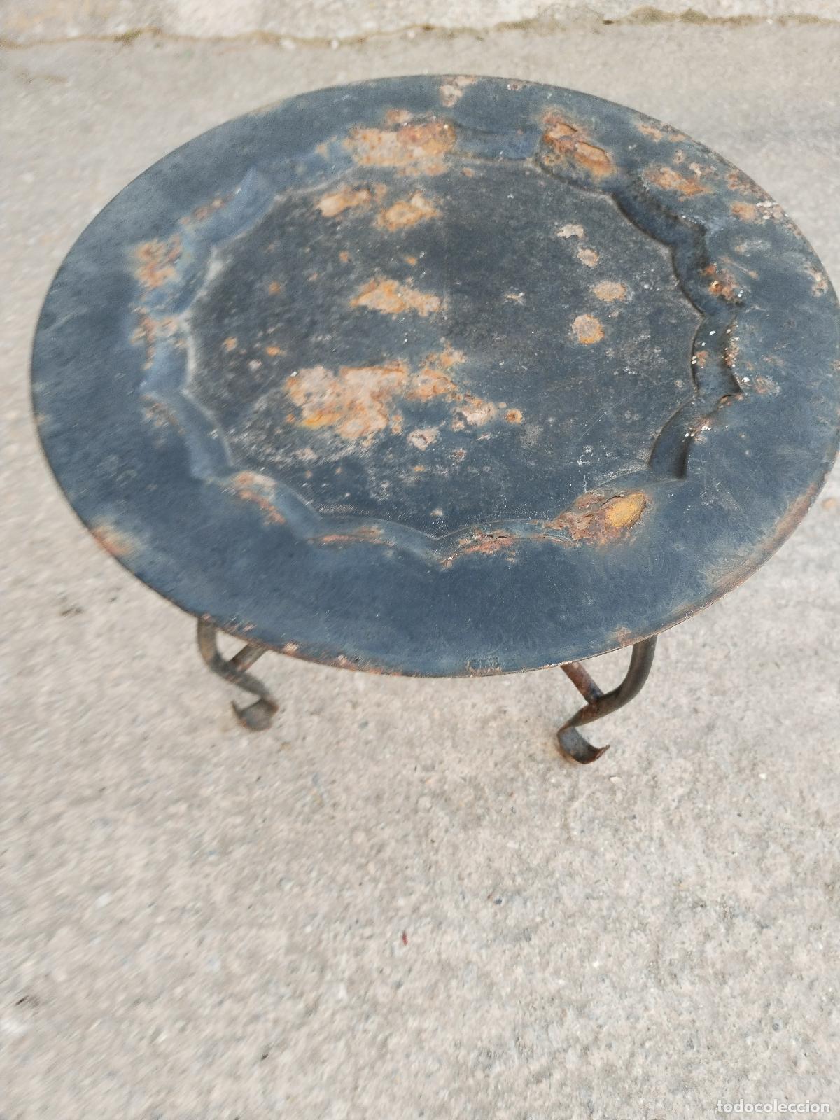 Antig&uuml;edades: mesa con bandeja redonda marroqui - Foto 4