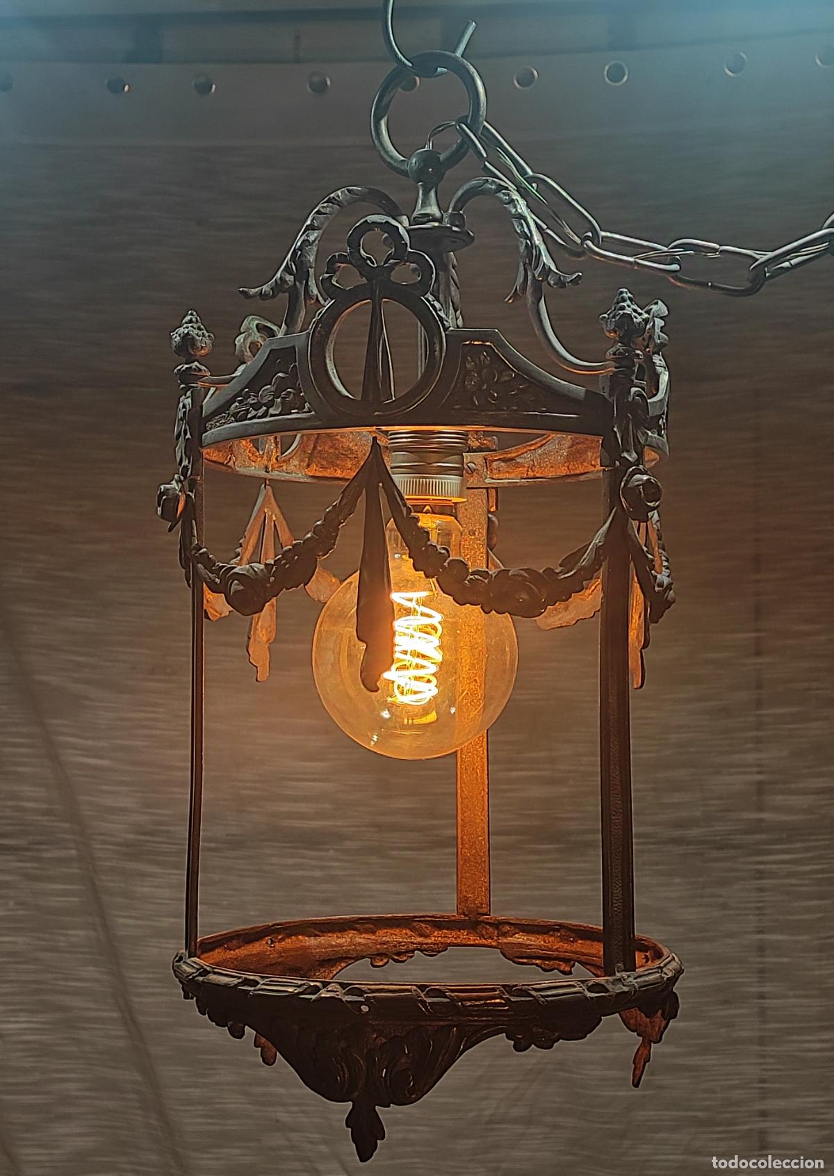 Antig&uuml;edades: EXCELENTE FAROL DE BRONCE - Foto 3