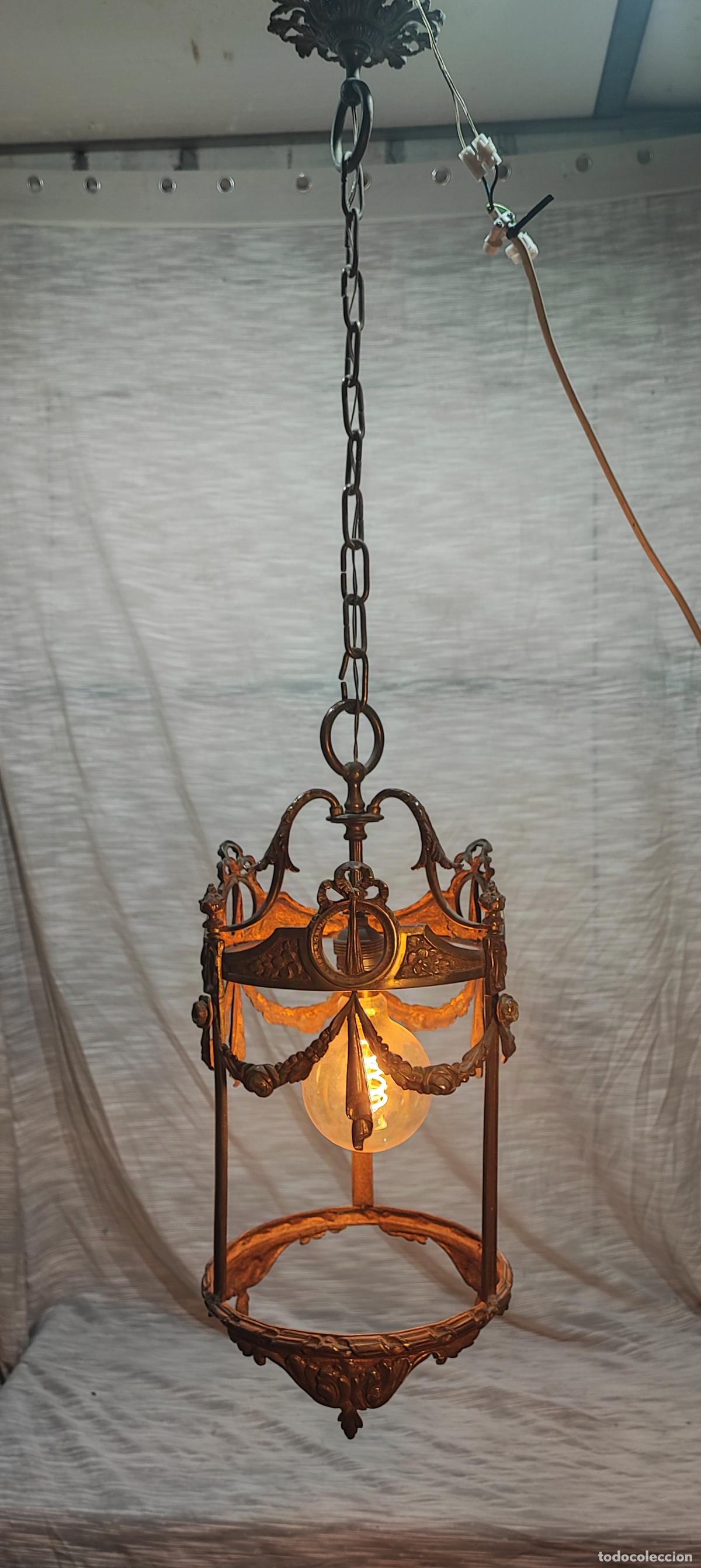 Antig&uuml;edades: EXCELENTE FAROL DE BRONCE - Foto 7