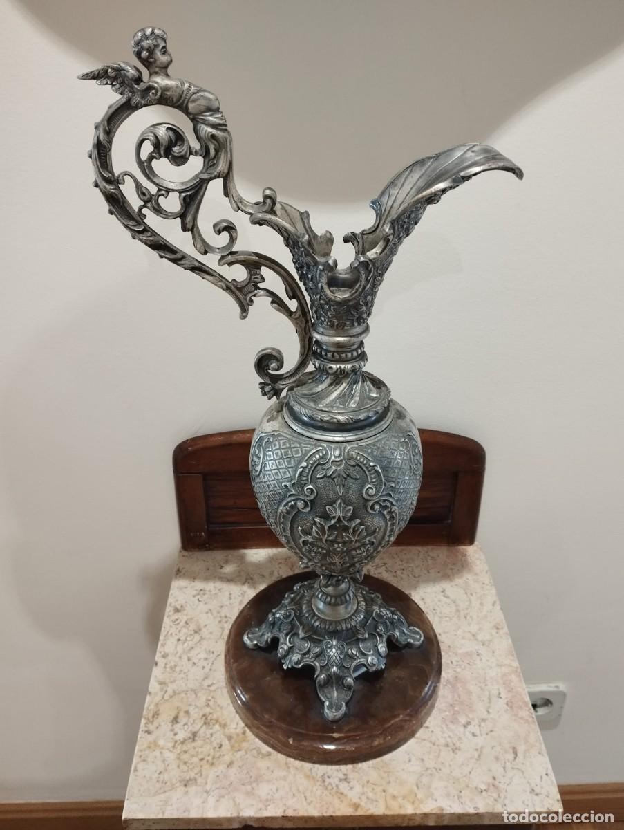 Antig&uuml;edades: &Aacute;nfora de bronce plateado - Foto 2