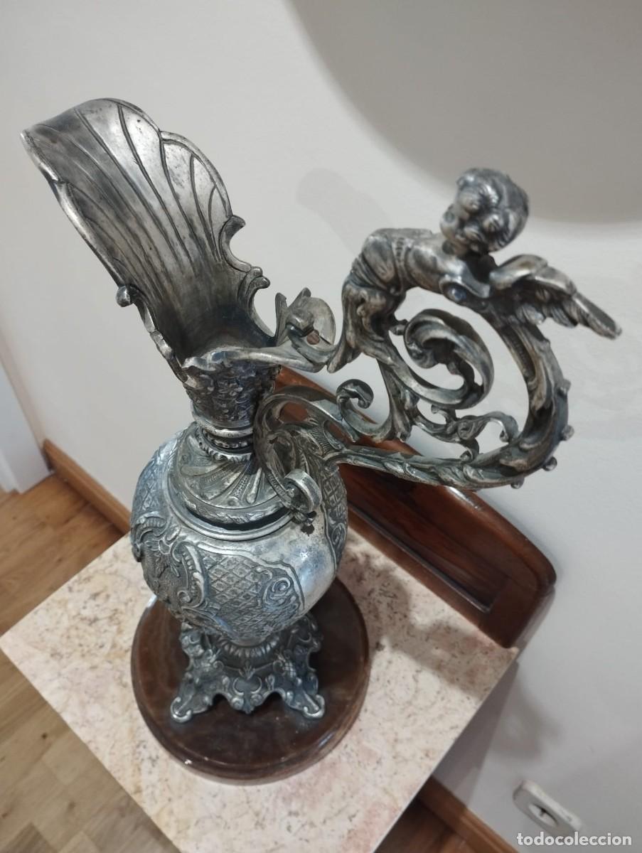 Antig&uuml;edades: &Aacute;nfora de bronce plateado - Foto 3