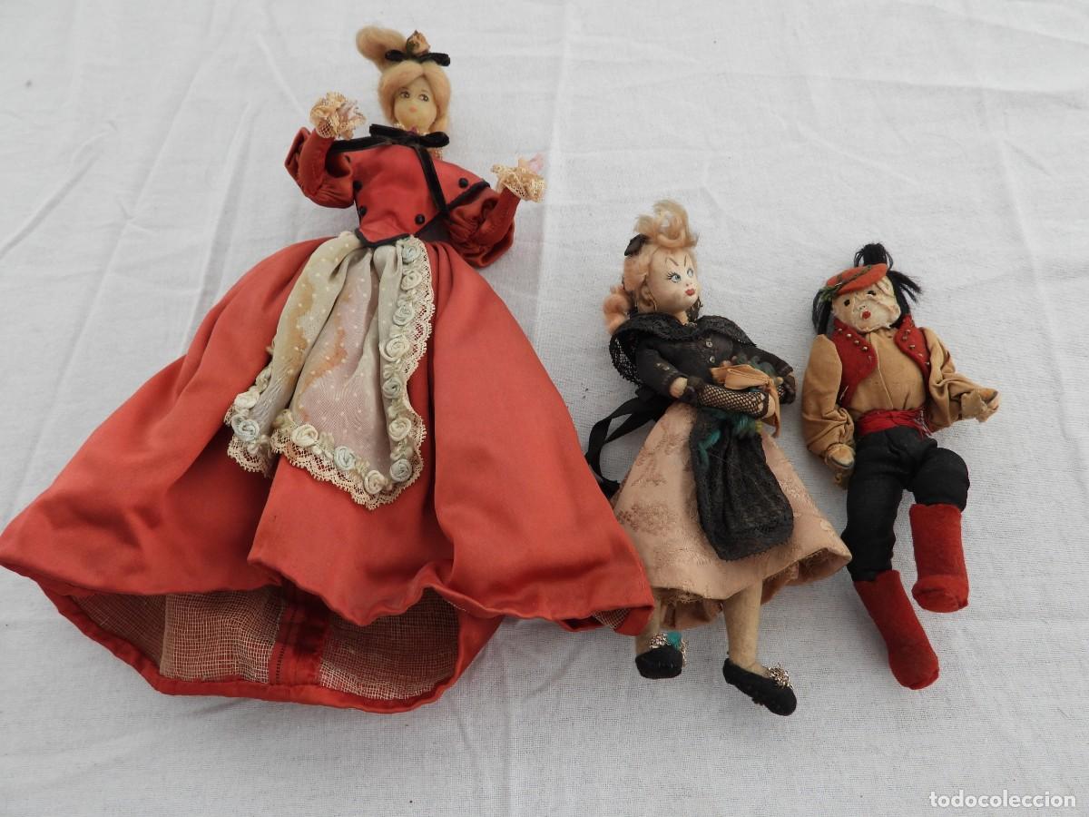 Antig&uuml;edades: Lote de 3 mu&ntilde;ecas antiguas - Foto 1