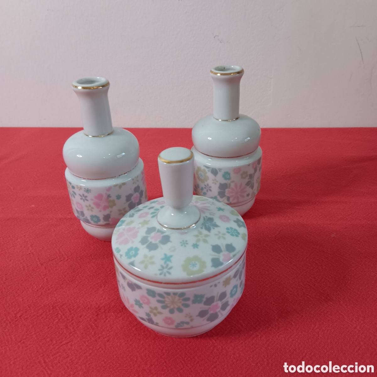 Antig&uuml;edades: JUEGO DE TOCADOR DE PORCELANA. - Foto 8