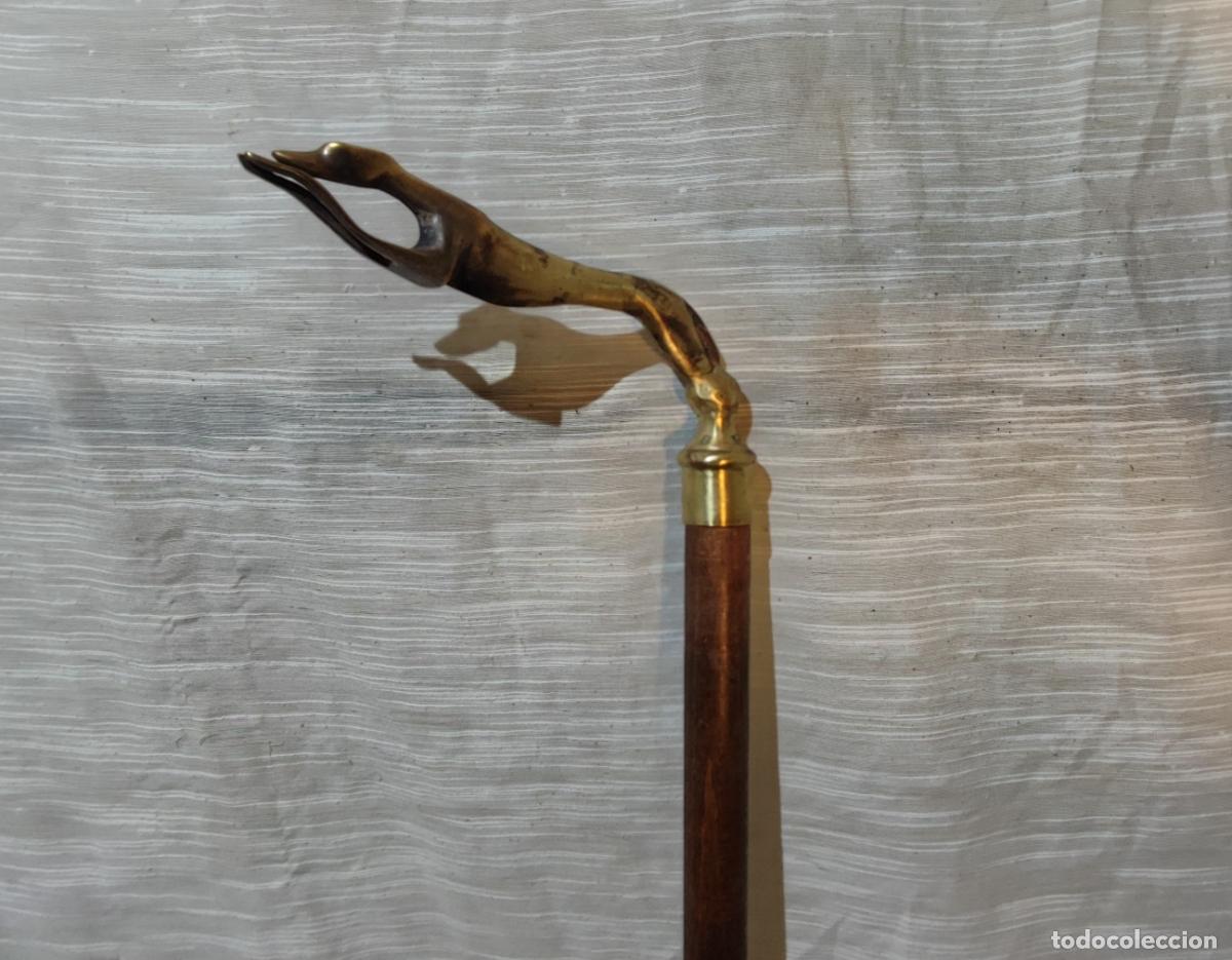 Antig&uuml;edades: EXCELENTE BASTON DE PASEO, GALGO DE BRONCE - Foto 4