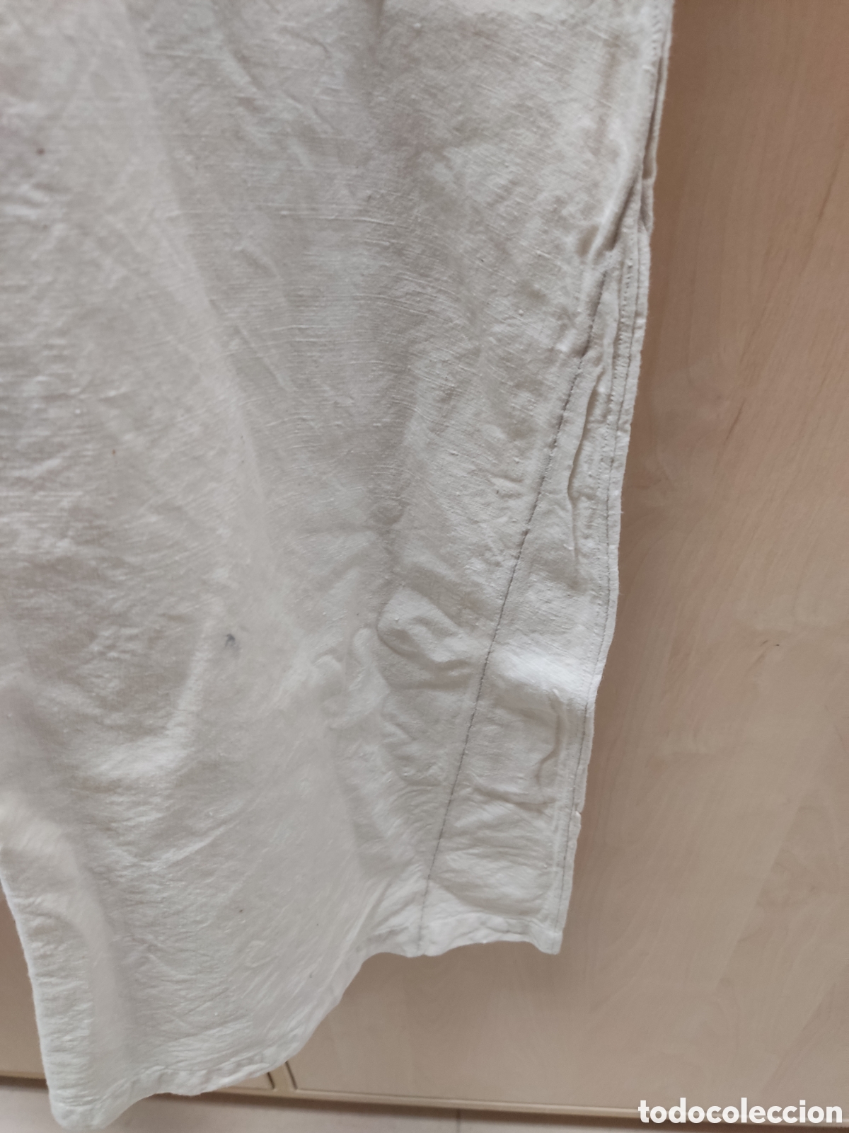 Antig&uuml;edades: Antiguo camis&oacute;n de lino con puntillas - Foto 6