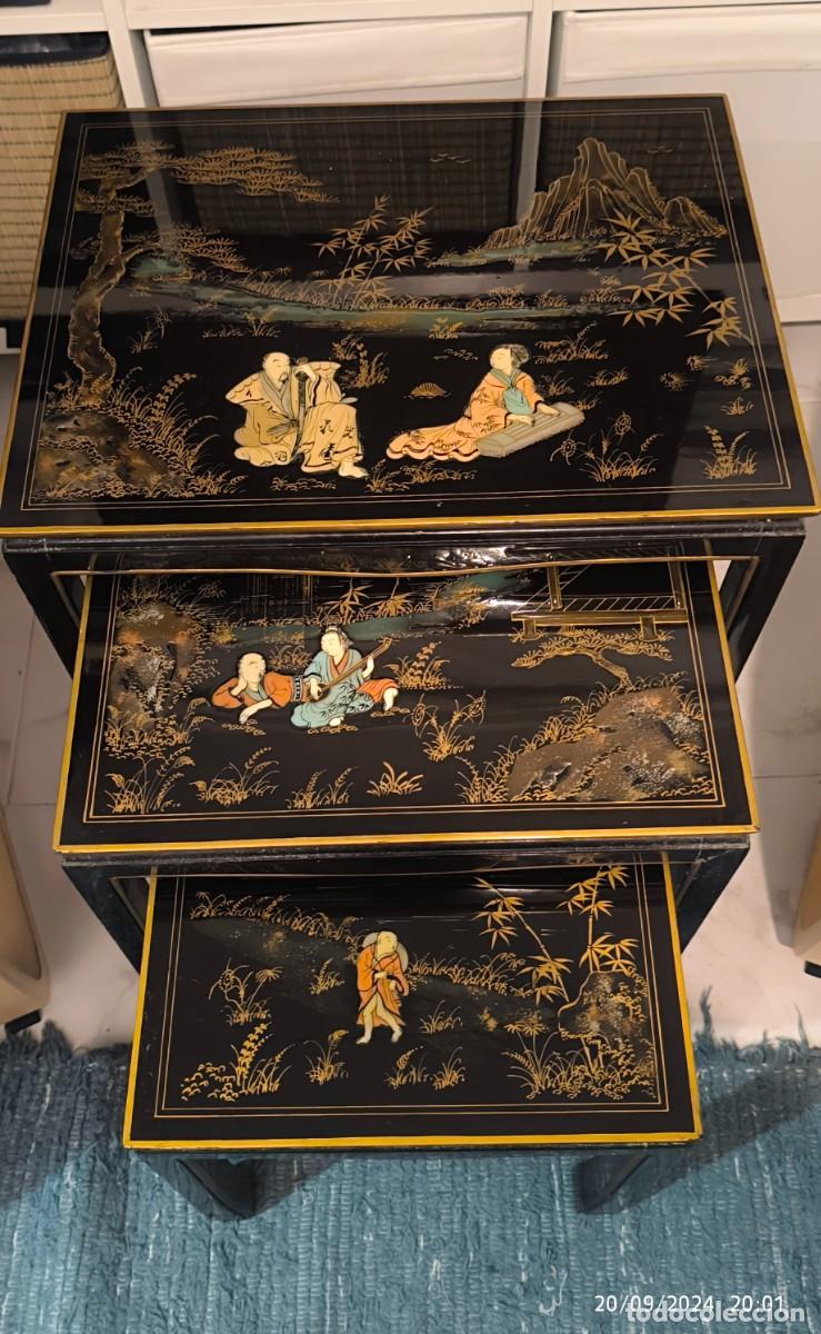 Antig&uuml;edades: Vendo lujoso trio mesas chinas lacadas antiguas ( Valencia)