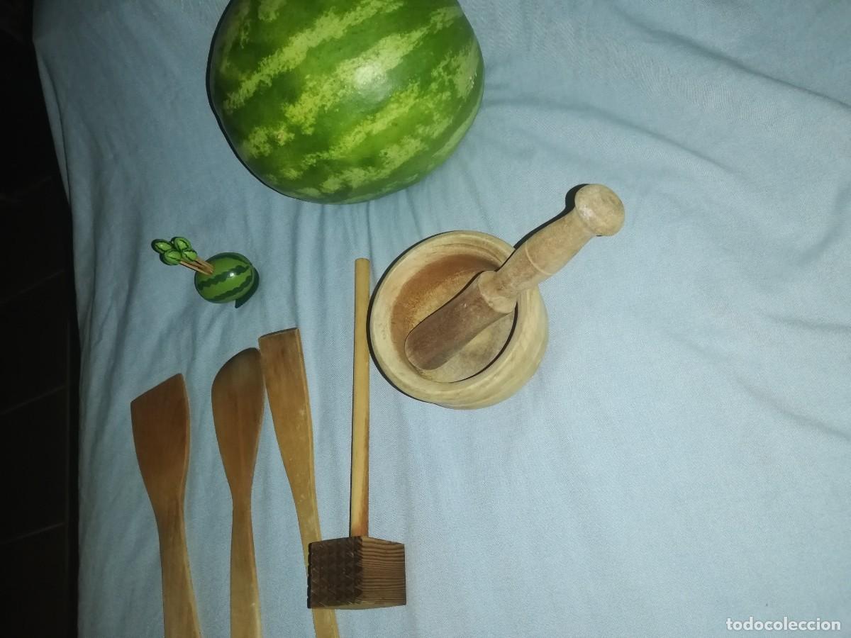 Antig&uuml;edades: Utensilios de cocina de madera - Foto 3