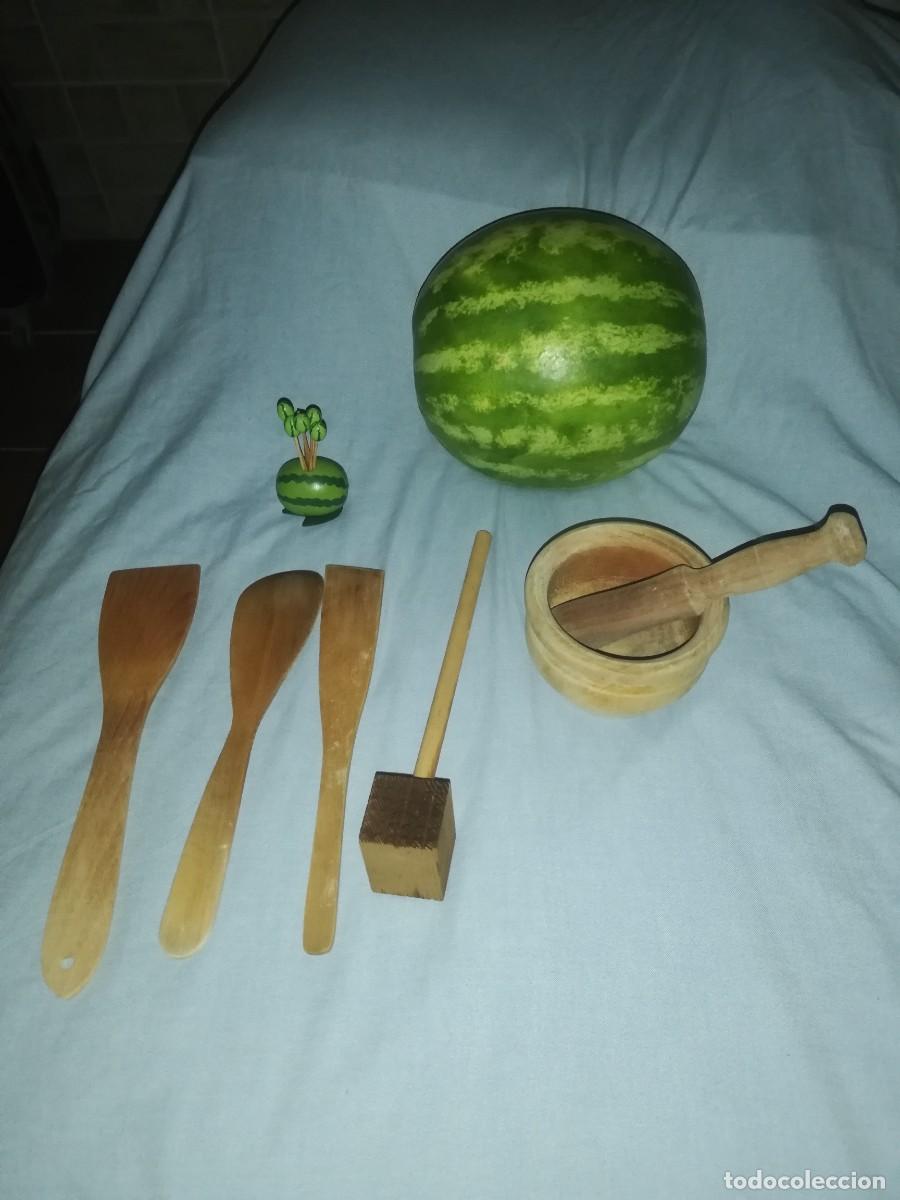 Antig&uuml;edades: Utensilios de cocina de madera - Foto 4