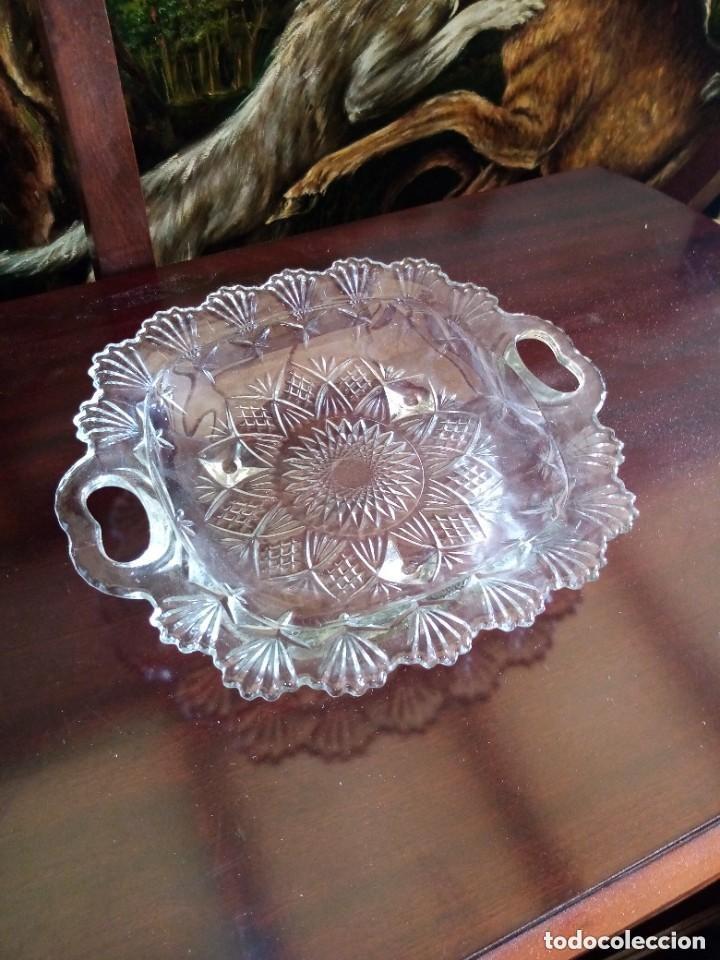 Antig&uuml;edades: bandeja cristal tallado - Foto 1