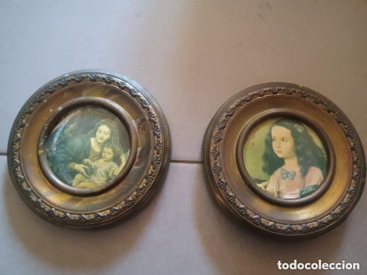 Antig&uuml;edades: Cuadritos de lat&oacute;n antiguos - Foto 1
