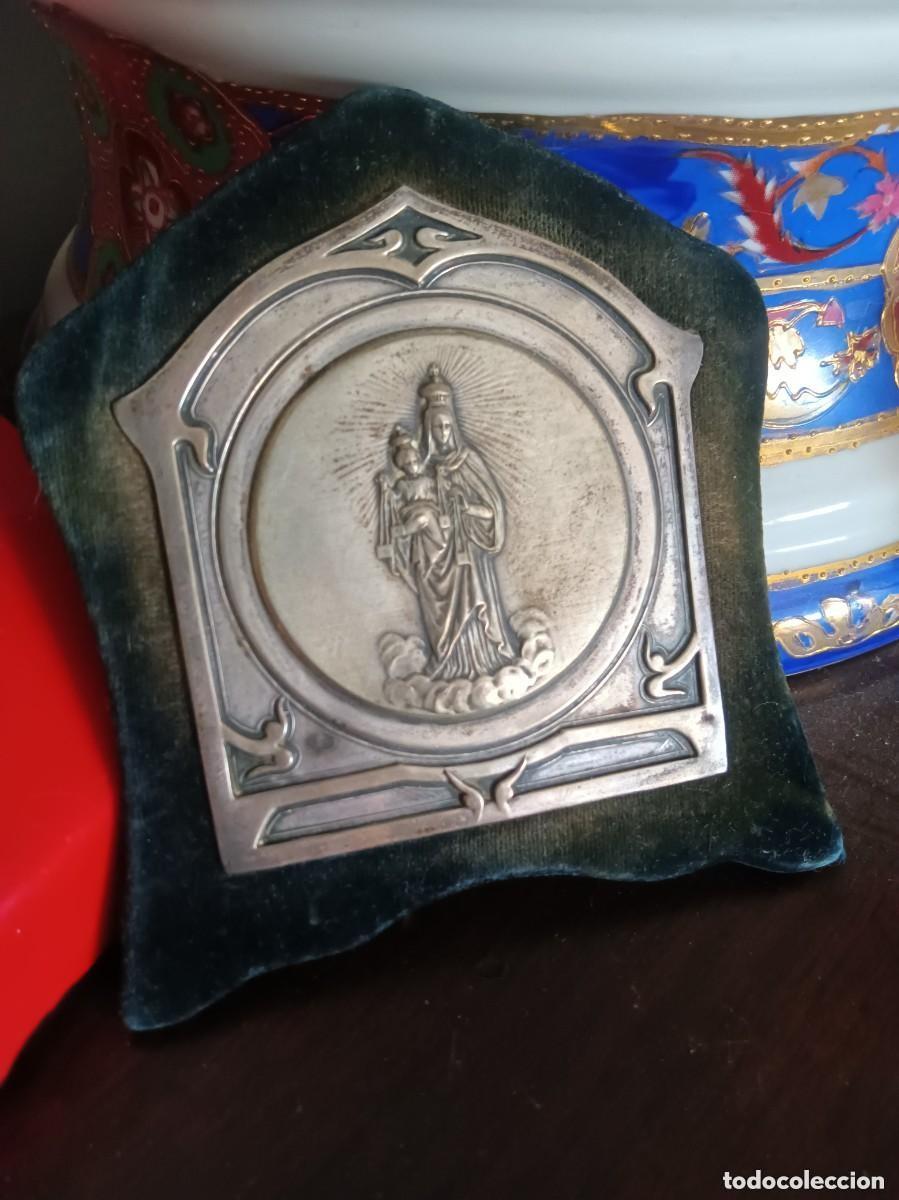 Antig&uuml;edades: Placa de virgen en plata - Foto 2