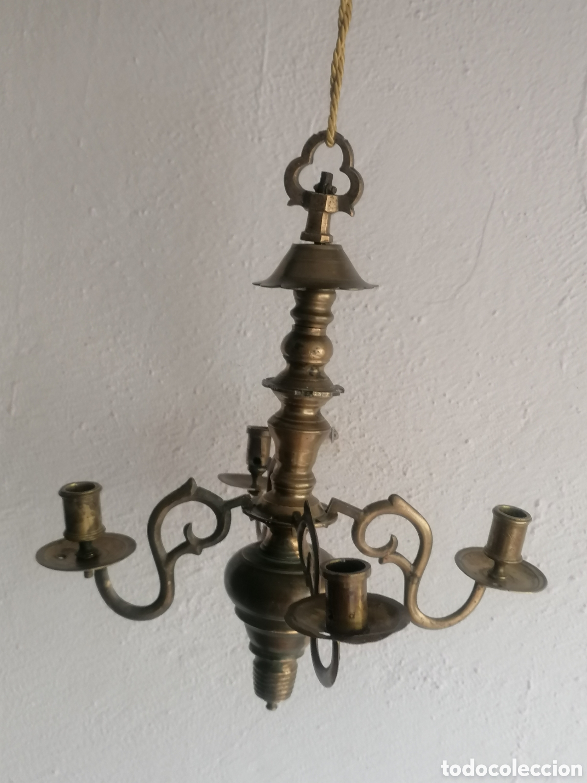 Antig&uuml;edades: Candelabro de techo antiguo - Foto 2