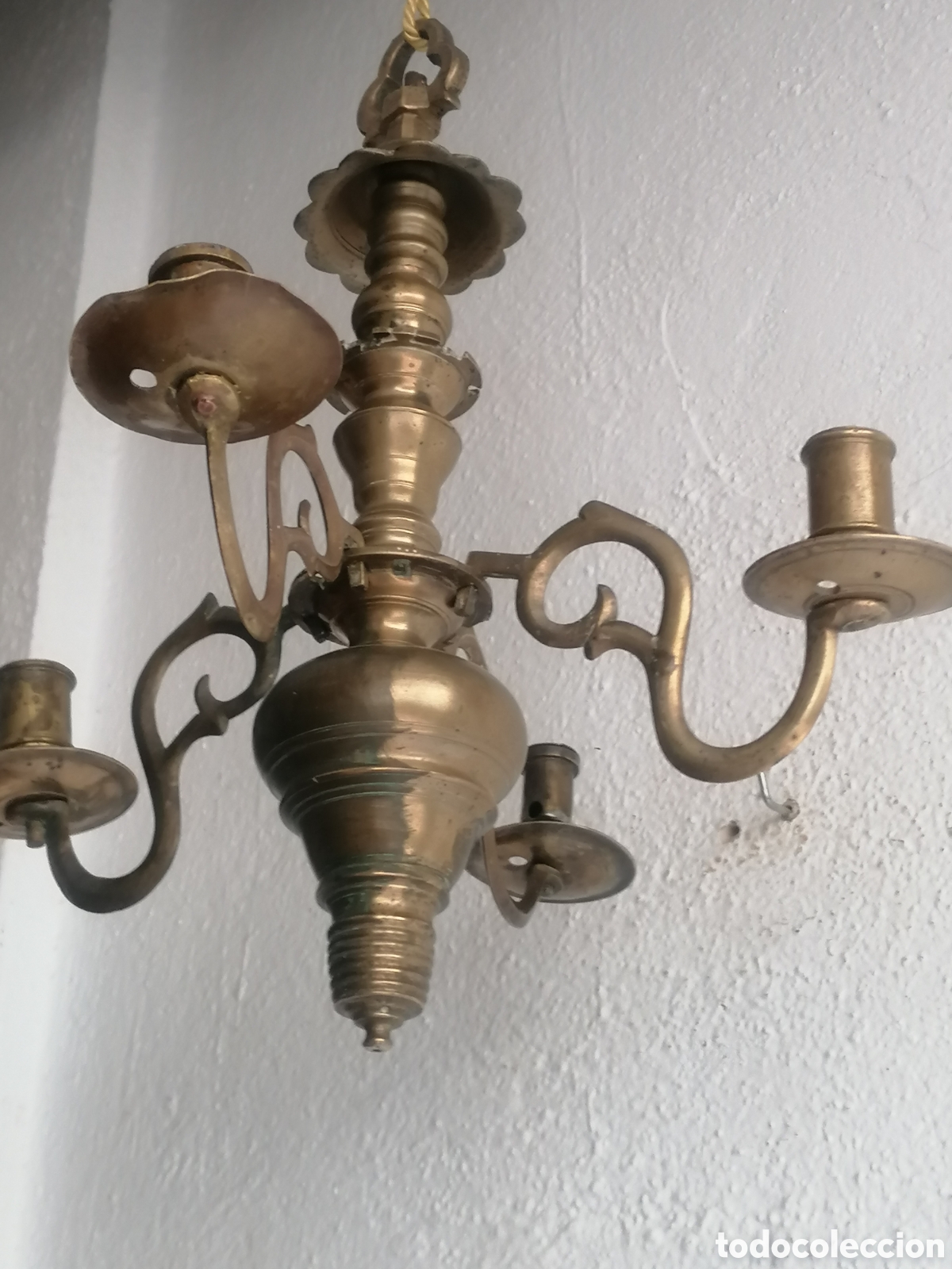 Antig&uuml;edades: Candelabro de techo antiguo - Foto 3