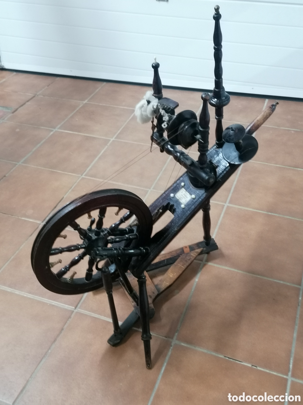 Antig&uuml;edades: Rueca antigua alemana - Foto 2
